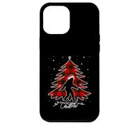 Funny Bigfoot Christmas Tree Lights Plaid Xmas Sasquatch Carcasa para iPhone 12 Pro MAX