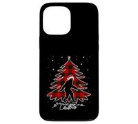 Funny Bigfoot Christmas Tree Lights Plaid Xmas Sasquatch Carcasa para iPhone 13 Pro MAX