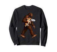 Funny Bigfoot Corgi Meme Dog Art Ilustración Sudadera