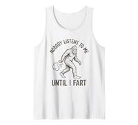 Funny Bigfoot Fart Sasquatch Pedos Papá Broma Día del Padre Camiseta sin Mangas