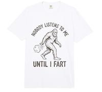 Funny Bigfoot Fart Sasquatch Pedos Papá Broma Día del Padre Comfort Colors Adult Heavyweight T-Shirt