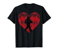 Funny Bigfoot in Love Heart Happy Valentine's Camiseta gráfica económica