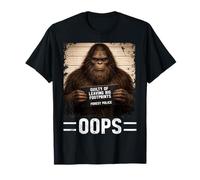 Funny Bigfoot Mugshot culpable de Dejar Huellas Grandes Camiseta