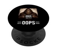 Funny Bigfoot Mugshot culpable de Dejar Huellas Grandes PopSockets PopGrip Adhesivo