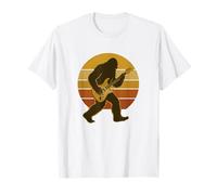 Funny Bigfoot Playing Guitar Bigfoot Musician Rock Music Camiseta