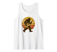 Funny Bigfoot Playing Guitar Bigfoot Musician Rock Music Camiseta sin Mangas