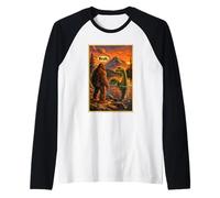 Funny Bigfoot Sasquatch Bruh Loch Ness Monster Introvert Camiseta Manga Raglan