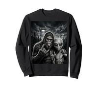 Funny Bigfoot Selfie Rock En UFO Sasquatch Sudadera