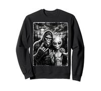 Funny Bigfoot Selfie Rock En UFO Sasquatch Sudadera