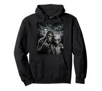 Funny Bigfoot Selfie Rock En UFO Sasquatch Sudadera con Capucha