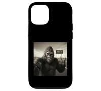 Funny Bigfoot Selfie UFOs UAP Área de Encuentro 51 Visitante Carcasa para iPhone 12/12 Pro