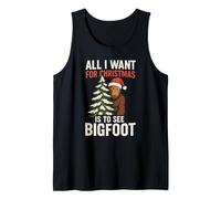 Funny Bigfoot «Todo lo Que Quiero para Navidad es Ver Bigfoot» Camiseta sin Mangas