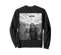 Funny Bigfoot Y Alien Selfie con Ovnis Y Cryptids Sudadera