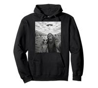 Funny Bigfoot Y Alien Selfie con Ovnis Y Cryptids Sudadera con Capucha