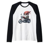 Funny Biker Gang Costume For Grandpa Life Motorcycle GNOME Camiseta Manga Raglan