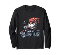 Funny Biker Gang Costume For Grandpa Life Motorcycle GNOME Manga Larga