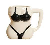 Funny Bikini Mug - Body Art Ceramic Coffee Cup, drinking decorative desks hot, Novelty Drink Mug, Decorative Desk Cup For Hot And Cold Beverages | For Coffee Tea Milk Water Home Decoration Office Desk