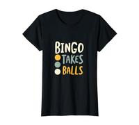 Funny Bingo Juego de Palabras Bingo Toma Bolas Camiseta gráfica económica, Mujer, Negro, M