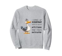 Funny Bird Grumpy Duck Sarcastic Quote Humor Joke Men Women Sudadera