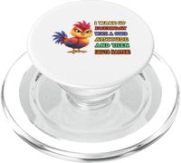Funny Bird Grumpy Rooster Sarcastic Quote Chicken Humor Joke PopSockets PopGrip para MagSafe