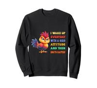 Funny Bird Grumpy Rooster Sarcastic Quote Chicken Humor Joke Sudadera