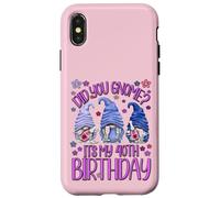 Funny Birthday Gnomes Did You GNOME Its My 40th Birthday Carcasa para iPhone X/XS
