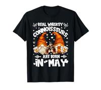 Funny Birthday Whiskey Gnomes For Women Who Are Born In May Camiseta
