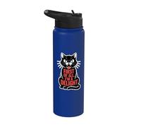 Funny Black Cat First of All I'm a Delight Roaring Cat Lover Stainless Steel Insulated Water Bottle