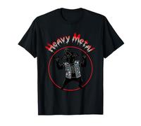 Funny Black Labrador Heavy-Metal Rock Música Metalhand Camiseta