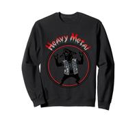 Funny Black Labrador Heavy-Metal Rock Música Metalhand Sudadera