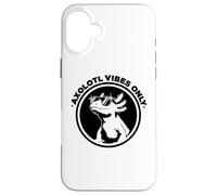 Funny Black Logo Sunglasses Lover Axolotl Vibes Only Carcasa para iPhone 16 Plus