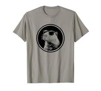 Funny Black Logo Sunglasses Lover Capybara Vibes Camiseta