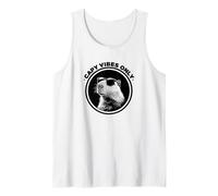 Funny Black Logo Sunglasses Lover Capybara Vibes Only Camiseta sin Mangas