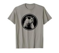 Funny Black Logo Sunglasses Lover Chill Capybara Vibes Camiseta