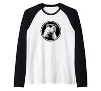 Funny Black Logo Sunglasses Lover Chill Capybara Vibes Camiseta Manga Raglan