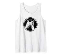 Funny Black Logo Sunglasses Lover Chill Capybara Vibes Camiseta sin Mangas