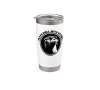 Funny Black Logo Sunglasses Plays Well With Otters Lover Vaso térmico de acero inoxidable de doble pared
