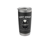 Funny Black Lost Sheep Humor Cristiano 777 Cita de fe Vaso térmico de acero inoxidable de doble pared
