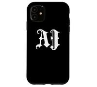 Funny Blackletter Font First Name AJ Goth Carcasa para iPhone 11