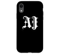 Funny Blackletter Font First Name AJ Goth Carcasa para iPhone XR
