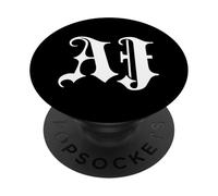 Funny Blackletter Font First Name AJ Goth PopSockets PopGrip Adhesivo