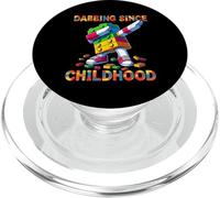 Funny Blocks Bricks Master Builder Dabbing Since Childhood PopSockets PopGrip para MagSafe