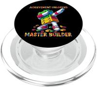 Funny Blocks Bricks Toy Achievement Unlocked Master Builder PopSockets PopGrip para MagSafe