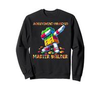Funny Blocks Bricks Toy Achievement Unlocked Master Builder Sudadera