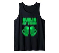 Funny Blurry Dublín Mi Visión Fiesta Irlandesa Cerveza Borracha Camiseta sin Mangas