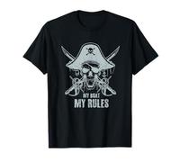Funny Boat Captain My Boat My Rules - Camiseta de regalo pirata Camiseta