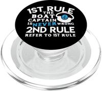 Funny Boating tee The Boat Captain Never Wrong PopSockets PopGrip para MagSafe