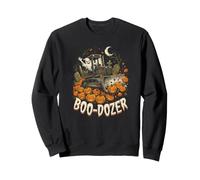 Funny Boo Bulldozer Bulldozer Calabazas Halloween Retro Sudadera