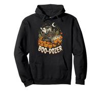 Funny Boo Bulldozer Bulldozer Calabazas Halloween Retro Sudadera con Capucha