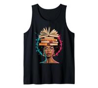 Funny Book Crown Black Queen Wisdom Power Afro Art Mujeres Hombres Camiseta sin Mangas